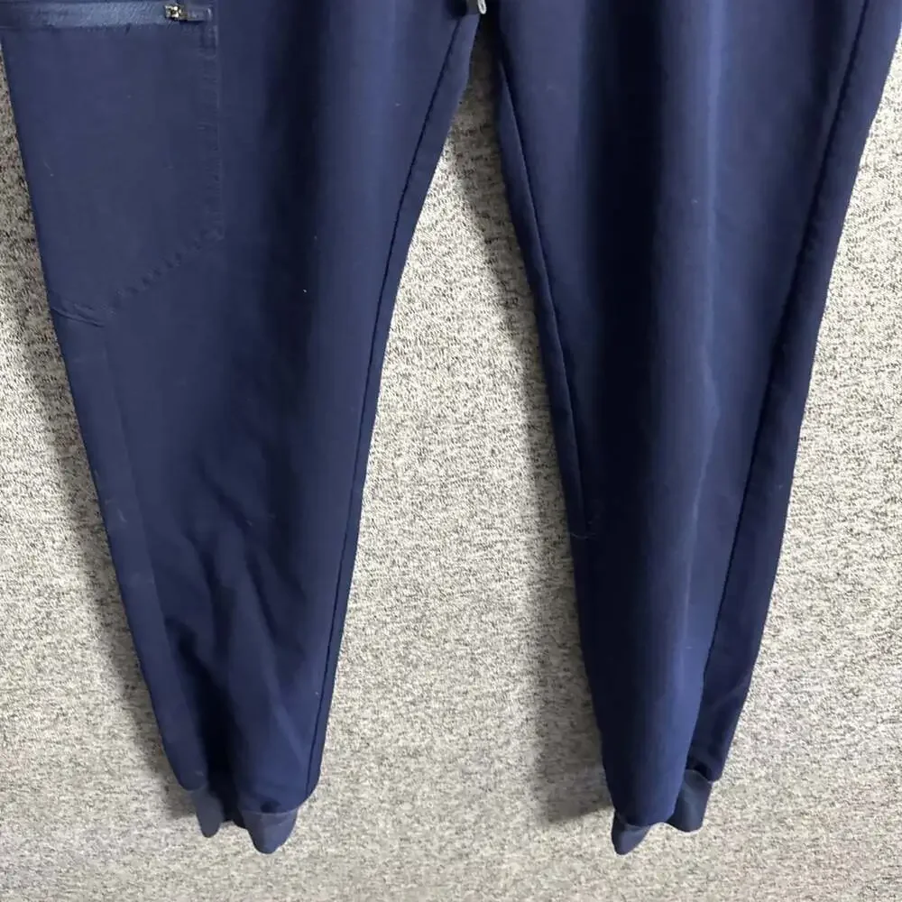 Figs Women’s Size Small Navy Blue Zamora Cargo Scrub Pant - Pockets Mid-Rise